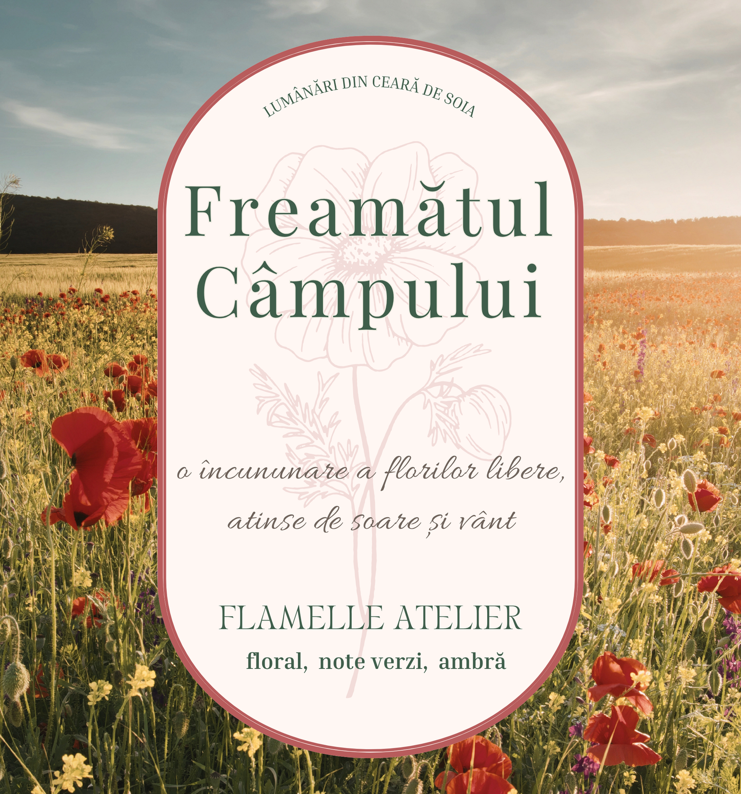 Freamătul Câmpului - note verzi, florale, ambră, 130 g